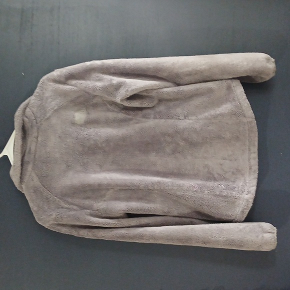 The North Face Fleece Women's Soft Gray Teddy Jacket Zip Down Size Small - Picture 5 of 7